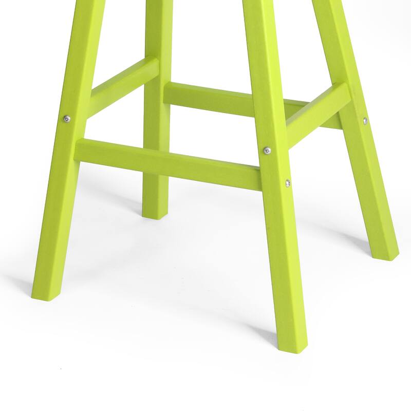 Laguna Hdpe All Weather Outdoor Patio 29" Saddle Seat Bar Stool (Set Of 3)