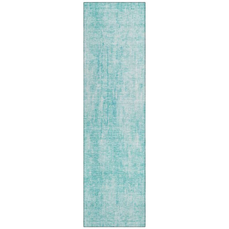 Machine Washable Indoor/ Outdoor Chantille Abstract Solid Rug