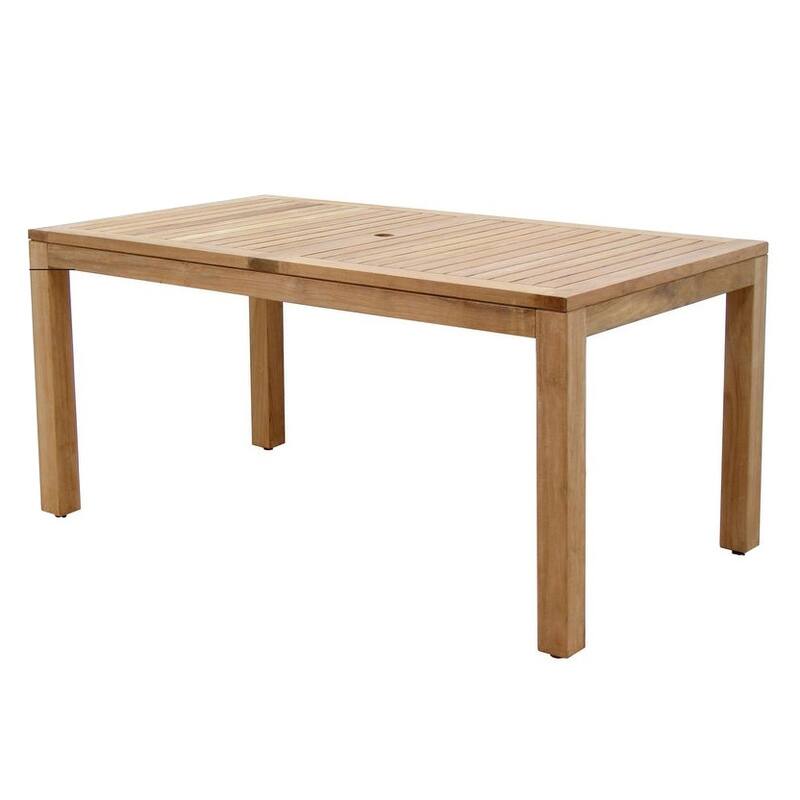 Amazonia 7 Piece FSC Solid Teak Hamilton Outdoor Patio Dining Set - 7 Piece