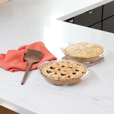 Libbey Bakers Premium Glass Pie Dish Set of 2 with Lids