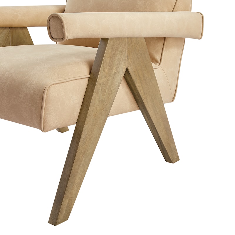 Nelson Modern Vegan Leather Arm Chair by Greyson Living