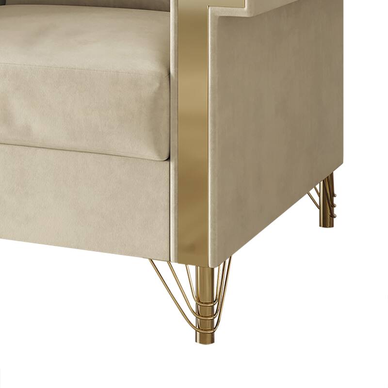 CraftPorch Luxurious Velvet Upholstered Arm Chair