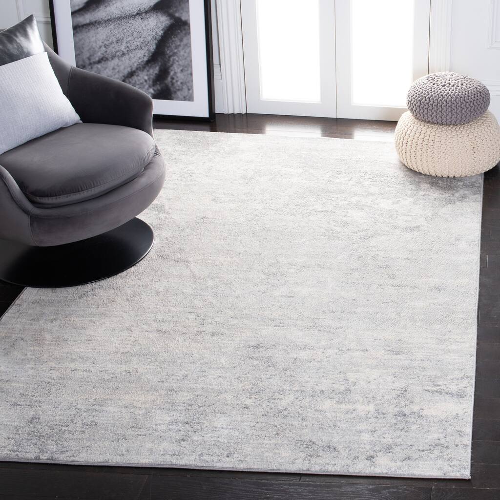 SAFAVIEH Brentwood Malissie Modern Abstract Rug - Ivory/Grey - 4' x 6'