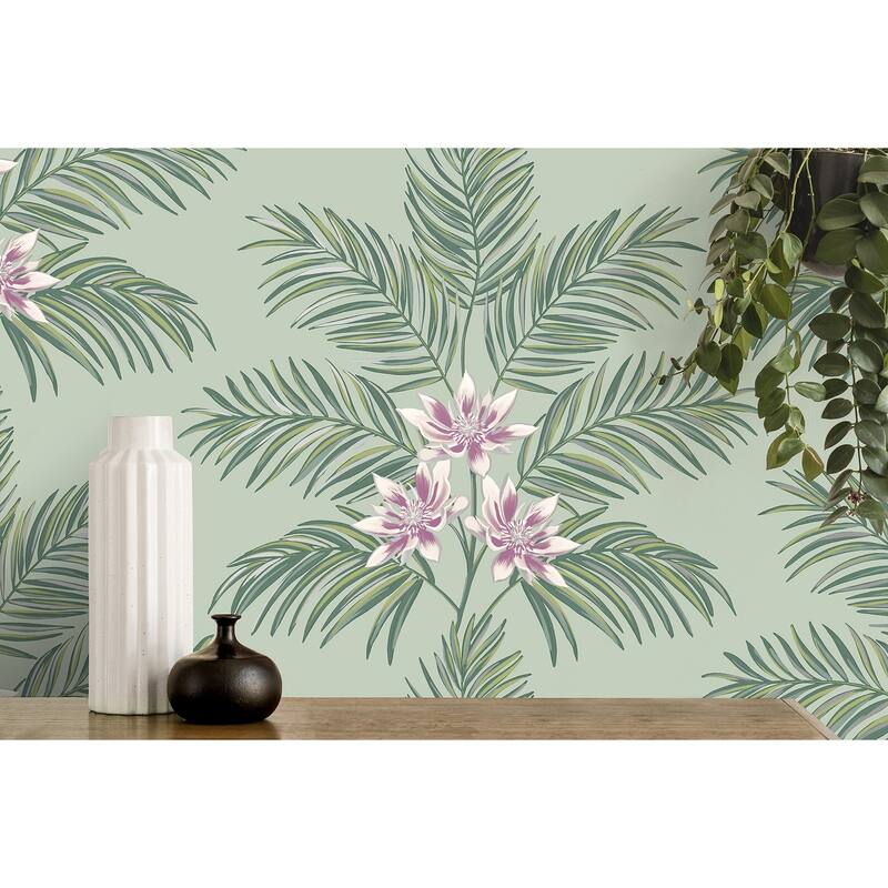 Fine Decor Bali Sage Palm Wallpaper