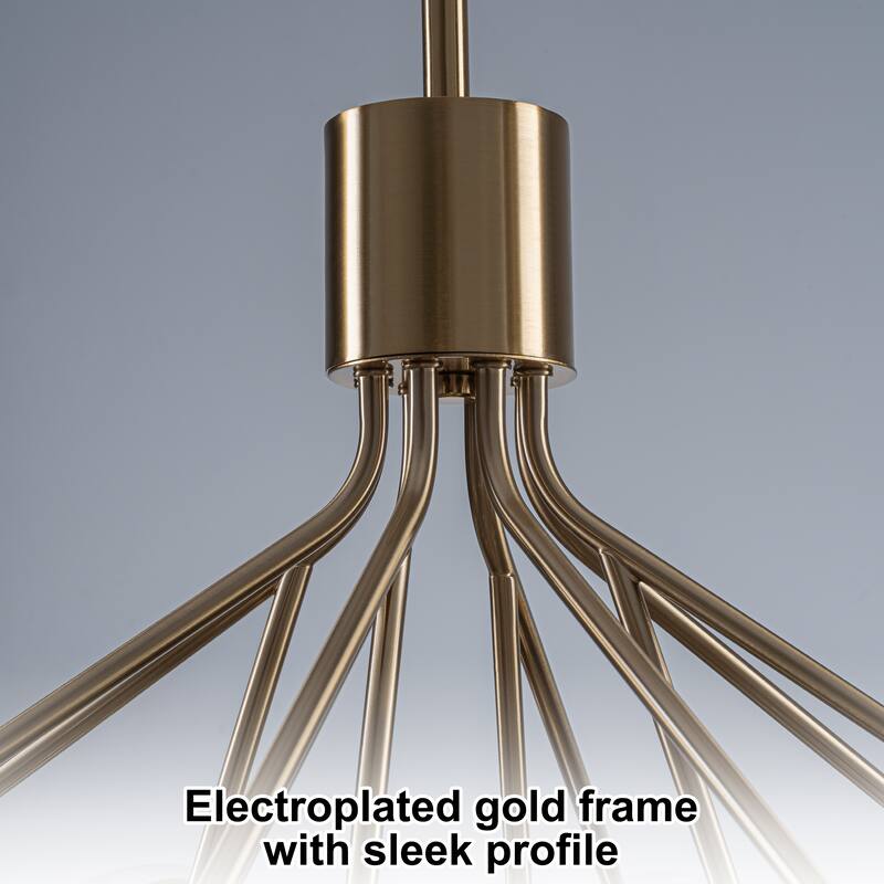 Starsky 12-Light Modern Bubble Seeded Glass Chandelier