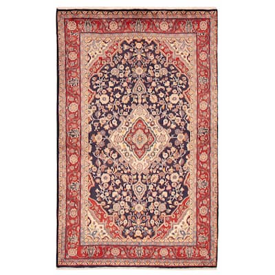 Anatolian Vintage Navy Rug 4'3" x 6'10" - 4'3 x 6'10