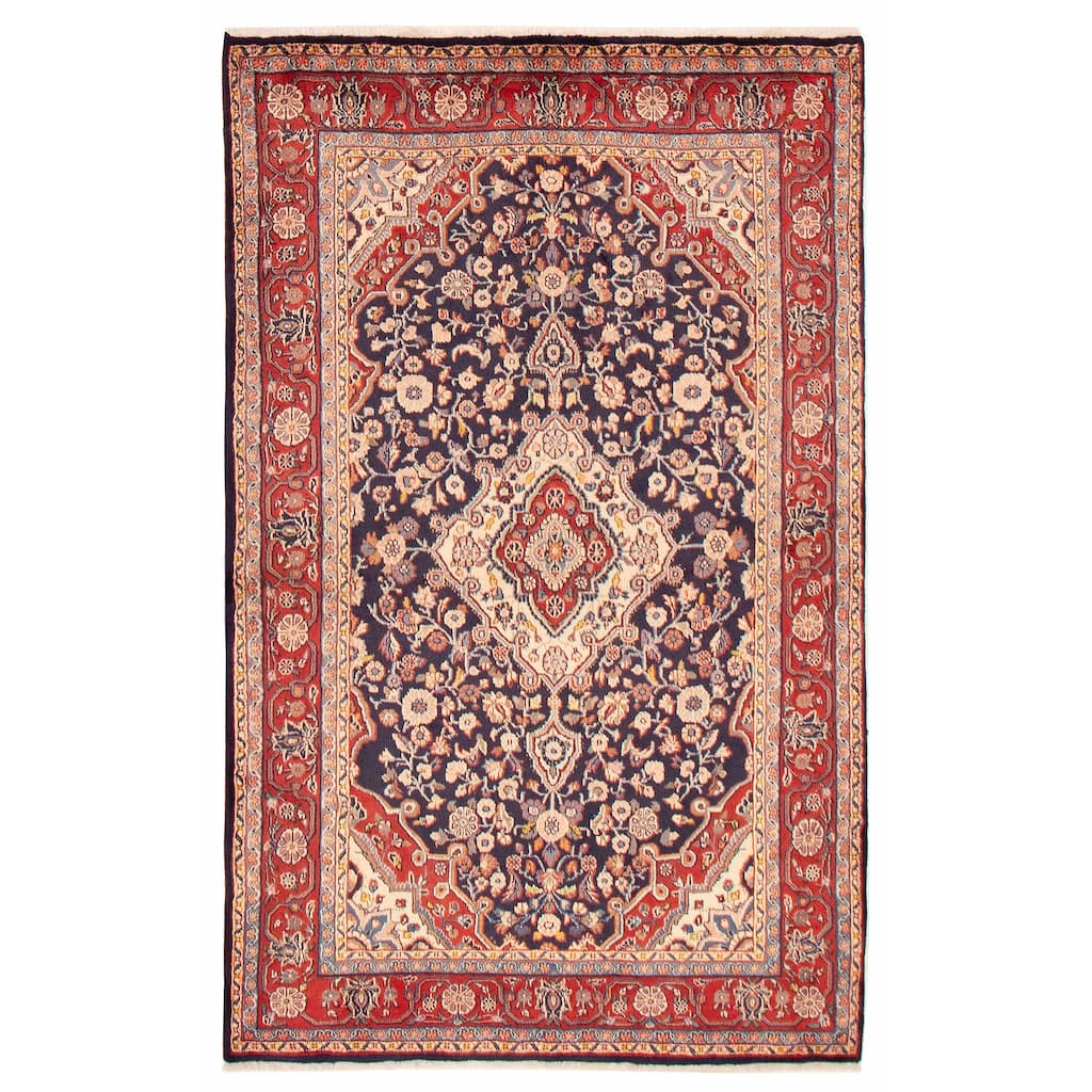 Anatolian Vintage Navy Rug 4'3" x 6'10" - 4'3 x 6'10