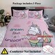 preview thumbnail 9 of 11, 3-Piece Unicorn Watermelon Duvet Cover Set for Queen Size Bedding