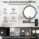 preview thumbnail 6 of 8, 8" Bathroom Mirror Wall Mounted Magnifying Reversible Double Sided 1X/10X Makeup Mirror