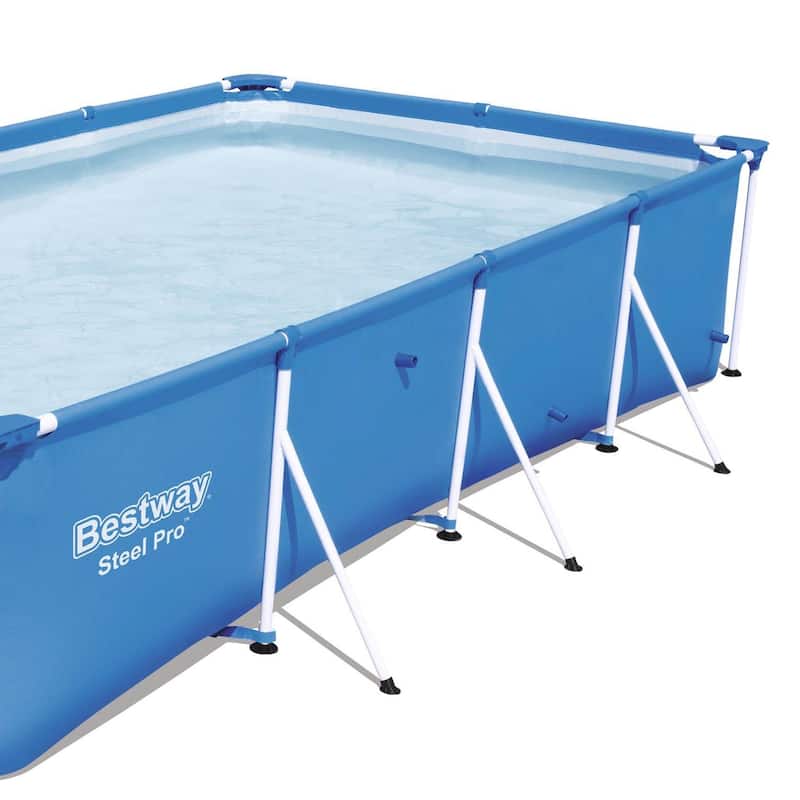 Bestway 13 Foot x 7 Foot x 32 Inch Steel Pro Above Ground Pool and Filter Pump - 86.2