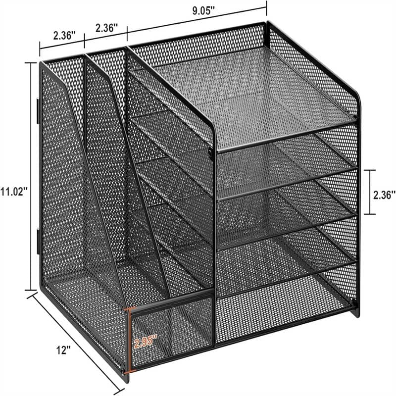 Desk Organizer - 13.5"D x 2.95"W x 14.5"H