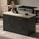 preview thumbnail 5 of 40, Kitchen Island with Storage Cabinet, White Kitchen Island Table with Drawers & Shelves Pantry
