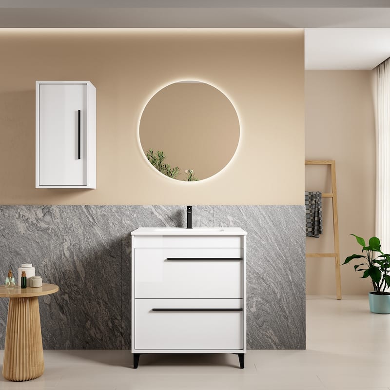 WS Bath Collections Lotus C70F Lotus 28" Free Standing Single Basin