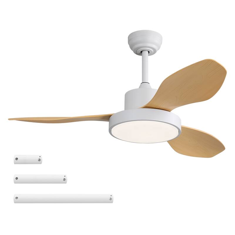 6-Speed Reversible Ceiling Fan with Light and Remote, Indoor 47" Energy Saving Ceiling Fan for Living Room Bedroom