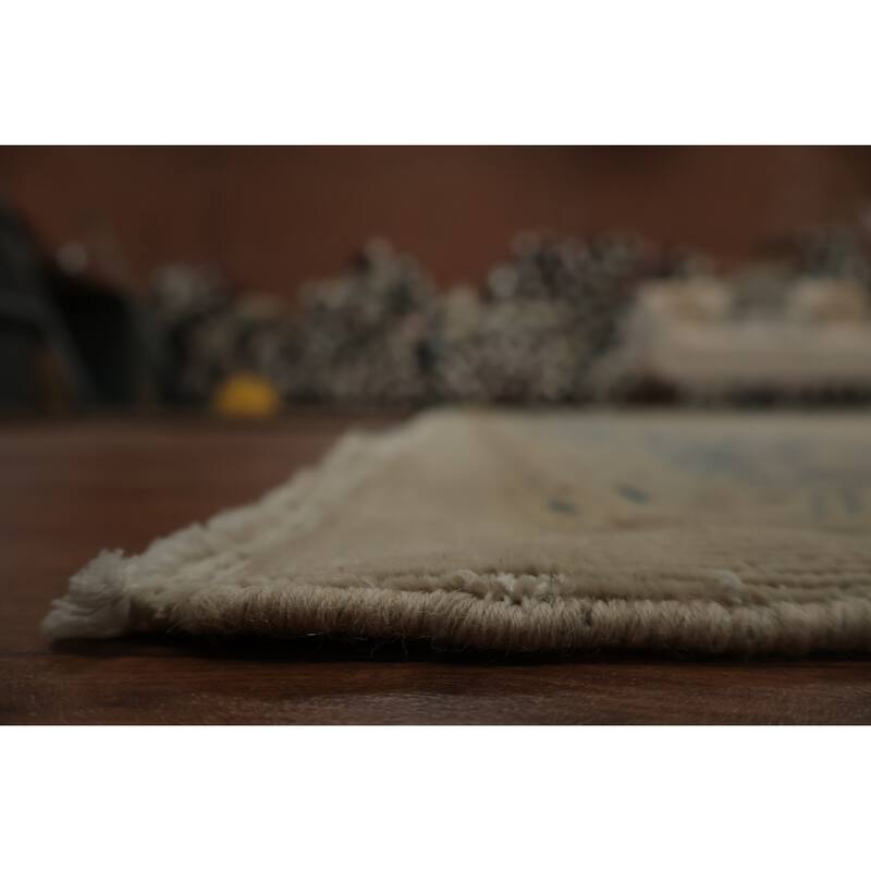 Hand Knotted Oriental 100% Wool Carpet Traditional All-Over Beige & Ivories Ziegler Area Rug - 11' 8'' X 8' 9''