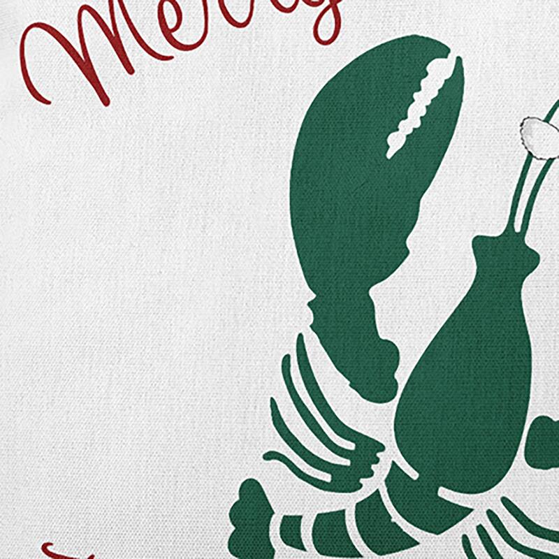 Santa Claws Lobster Christmas Accent Pillow