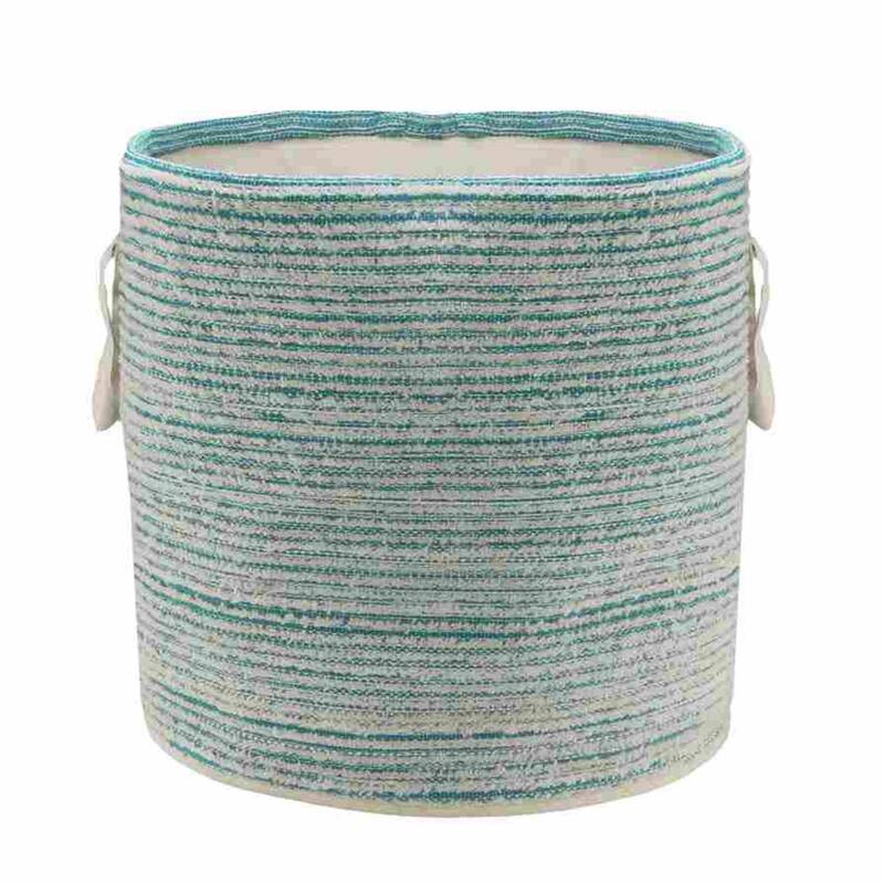 Sevita Textured Cotton Hand-Made Storage Basket - 19" x 19" x 19"