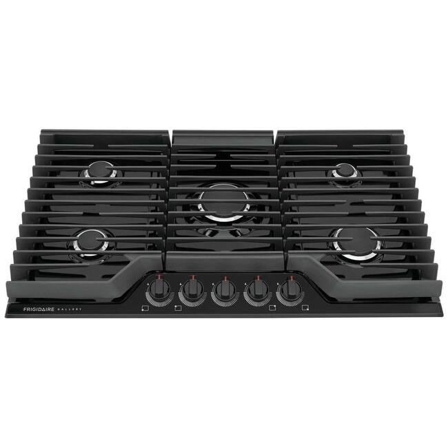 Frigidaire GCCG3648A 36" Wide 5 Burner Gas Cooktop with Quick Boil - Black