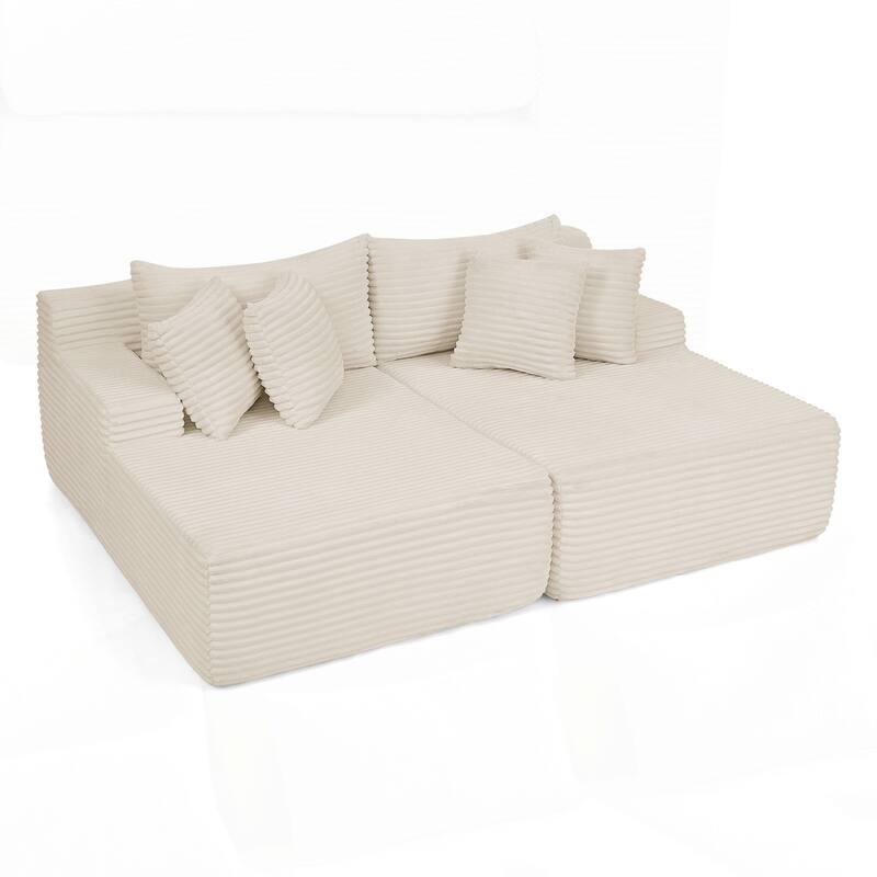 Two-seater Lazy Sofa Lounge Chair,Compressed Sofa No Assembly Required