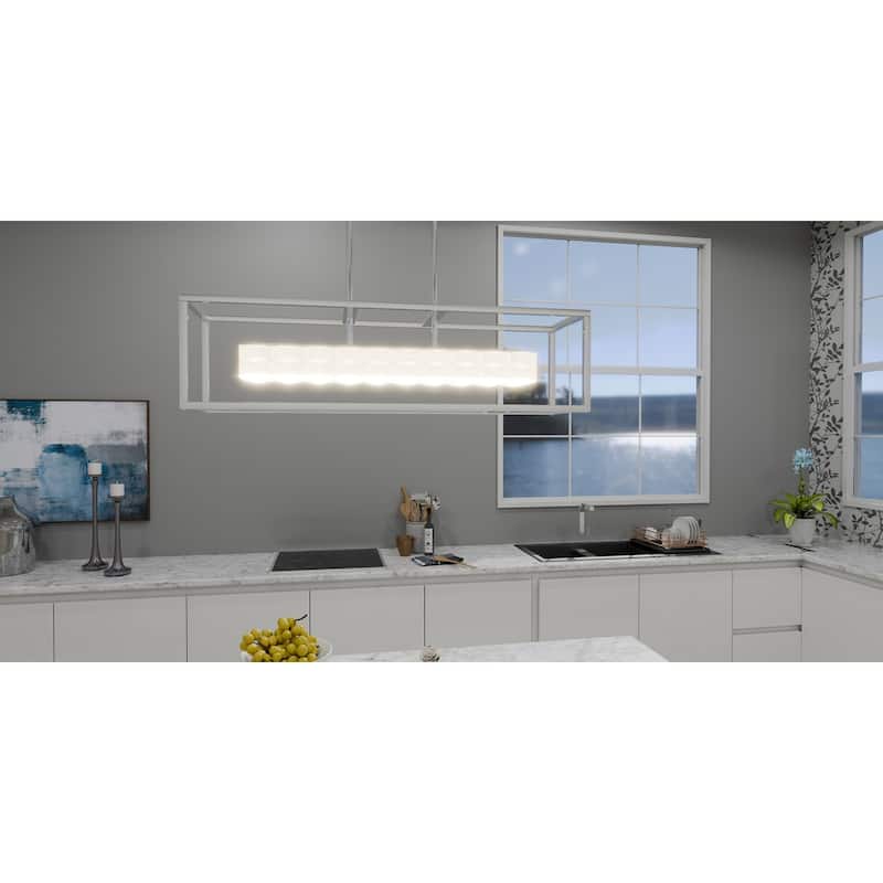 Dazzle Integrated LED Polished Chrome Island Light