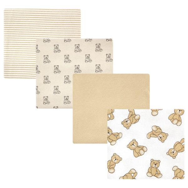slide 1 of 1, Hudson Baby Infant Boy Cotton Rich Flannel Receiving Blankets, Teddy Bears, One Size - Teddy Bears - One Size One Size - Teddy Bears