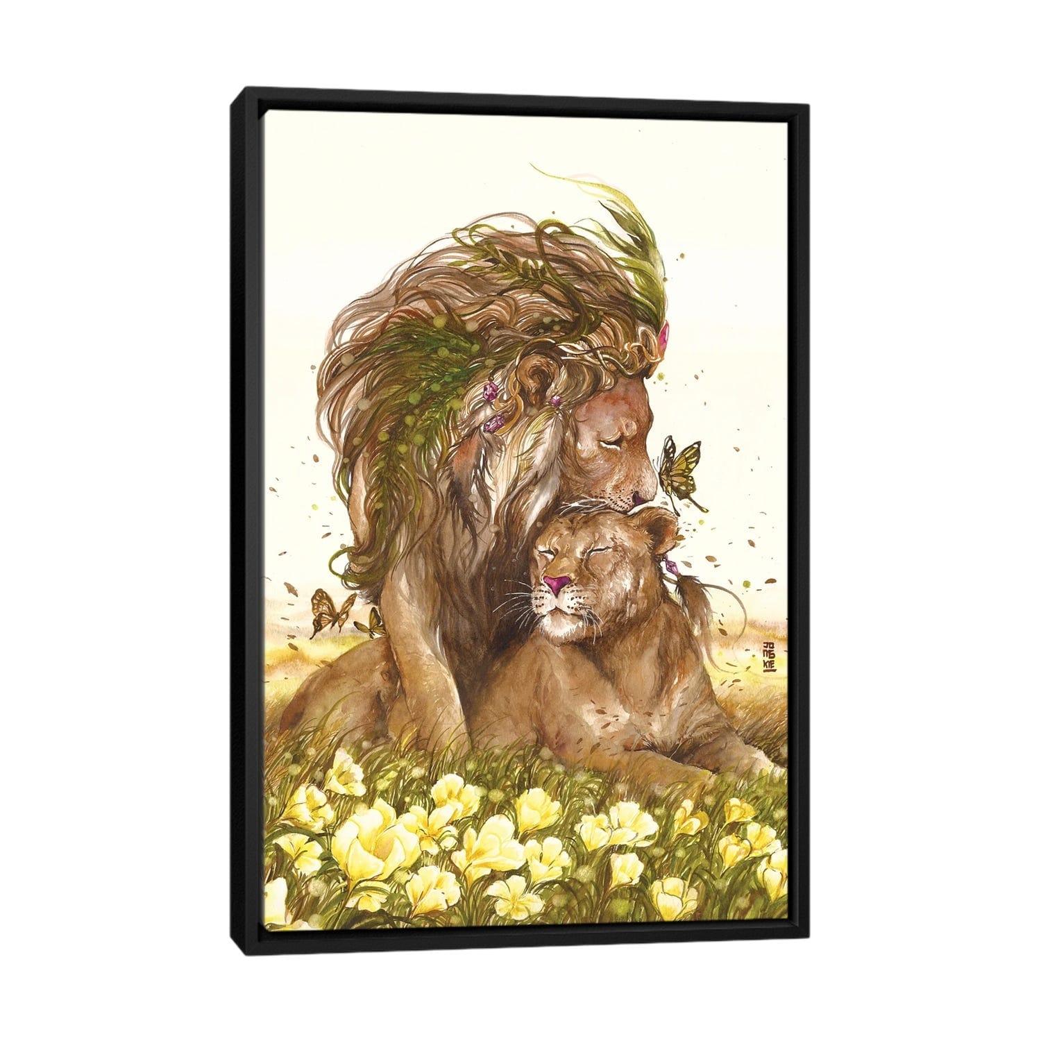 iCanvas "The King 2 Hearts" by Jongkie Framed Canvas Print