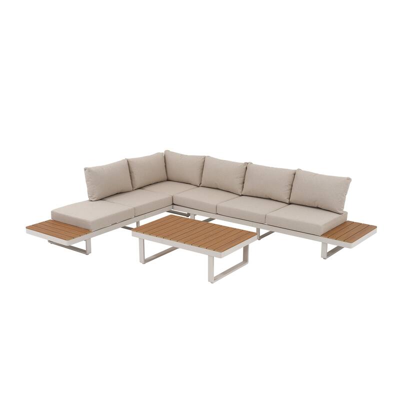 Outdoor Modular Aluminum Patio Conversation Set