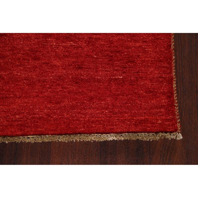 Contemporary Gabbeh Kashkoli Oriental Runner Rug Wool Hand-knotted - 3'2" x 15'6"