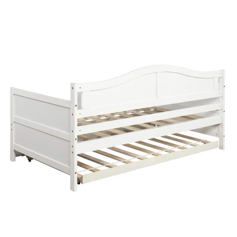 Twin Wooden Daybed with Trundle Bed