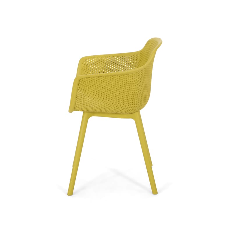 Lotus Outdoor Modern Dining Chairs (Set of 2) by Christopher Knight Home