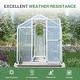 preview thumbnail 14 of 30, Aoodor Polycarbonate Walk-in Greenhouse with Aluminum Frame and Roof Vent