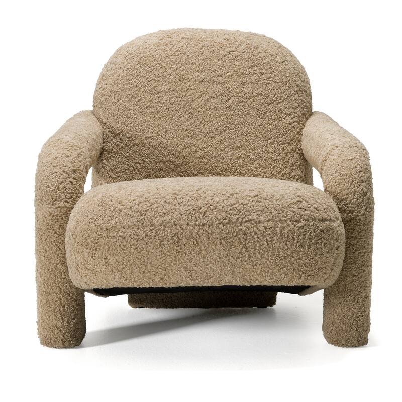 Divani Casa Trevor Modern Tan Fabric Accent Chair