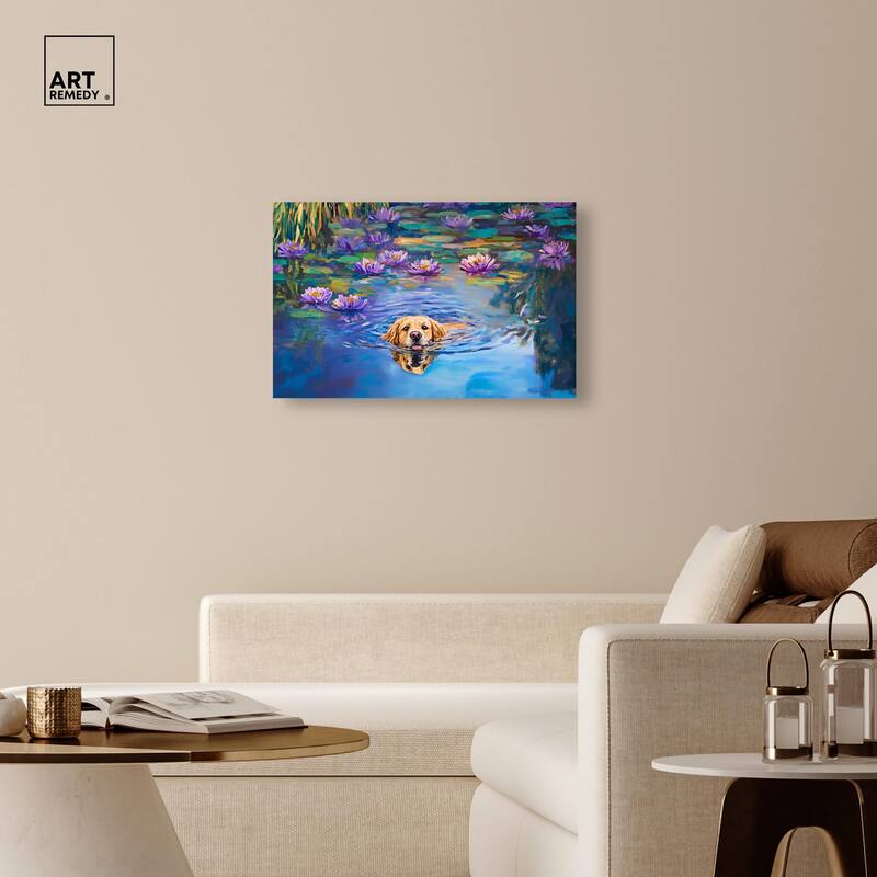 Watery Wag I Canvas by Art Remedy, Gallery Wrapped