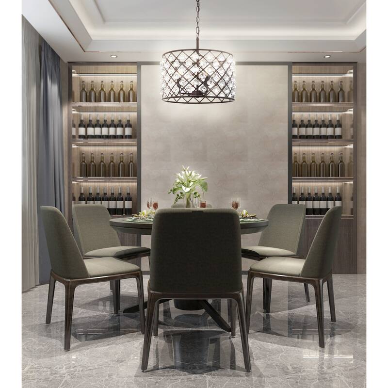 Toronto Crystal/Metal LED Pendant, by JONATHAN Y
