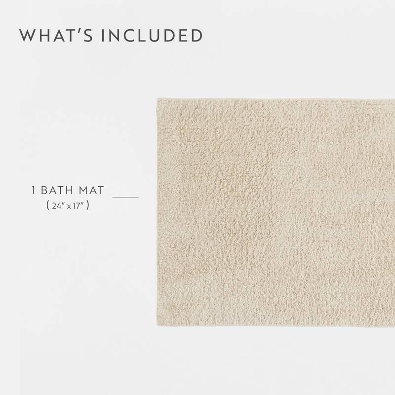 Becky Cameron 100% Cotton Reversible Solid Bath Mat