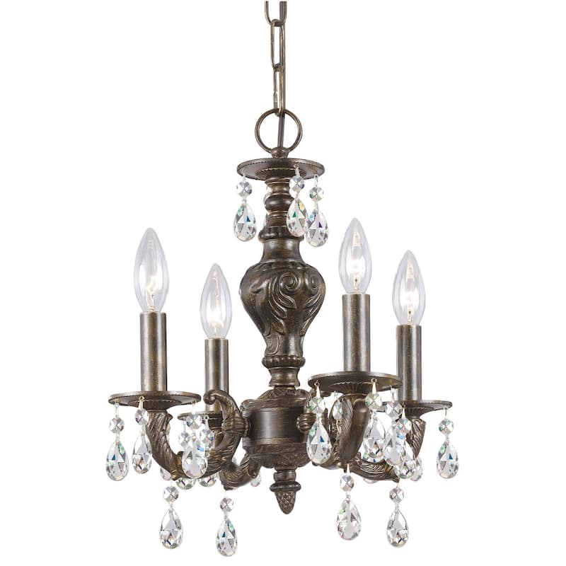 Paris Market 4 Light Spectra Crystal Bronze - 13.5'' W x 15'' H - 13.5'' W x 15'' H