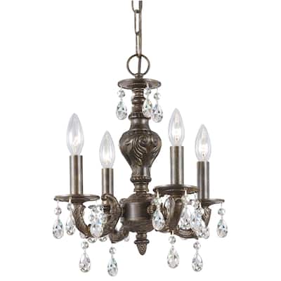 Paris Market 4 Light Spectra Crystal Bronze - 13.5'' W x 15'' H