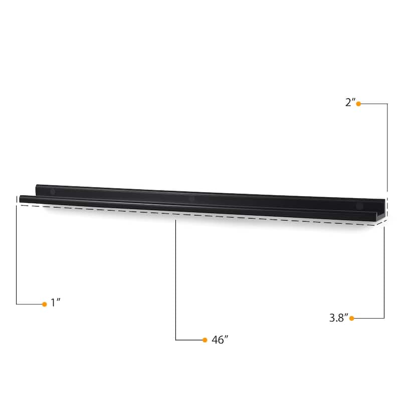 Wallniture Boston 46" Floating Shelves for Wall, Picture Ledge (Set of 3)