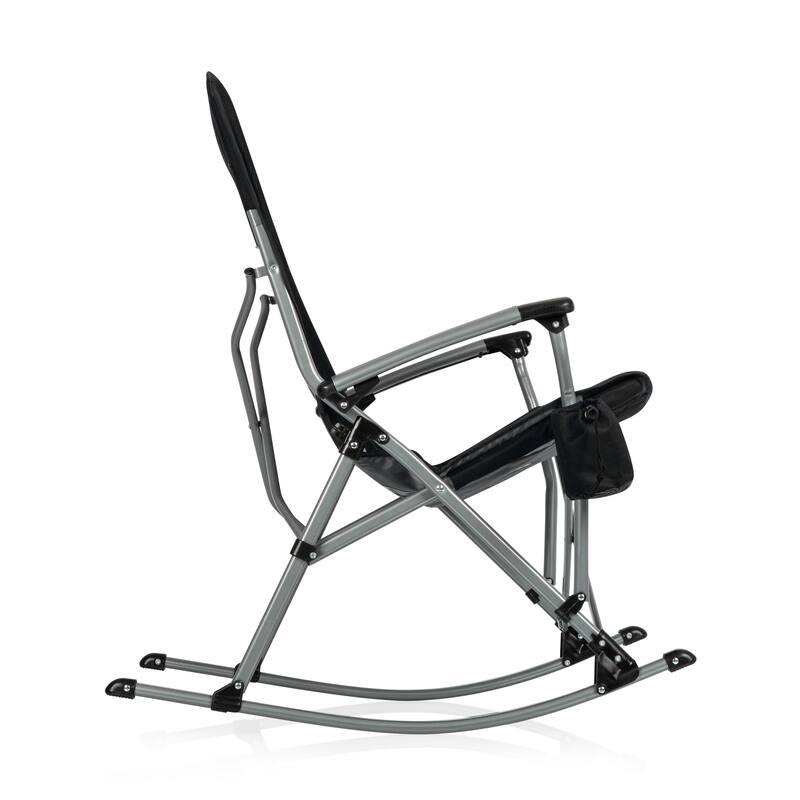 Oniva Outdoor Rocking Camp Chair, (Black)