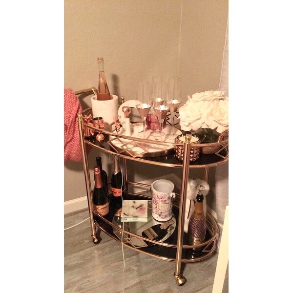 shop metropolitan rose gold metal mobile bar cart with black glass top by inspire q bold on sale free shipping today overstockcom 13057344 - Rose Gold Bar Cart shop metropolitan rose gold metal mobile bar cart with black glass top by inspire q bold on sale free shipping today overstockcom 13057344 - Rose Gold Bar Cart