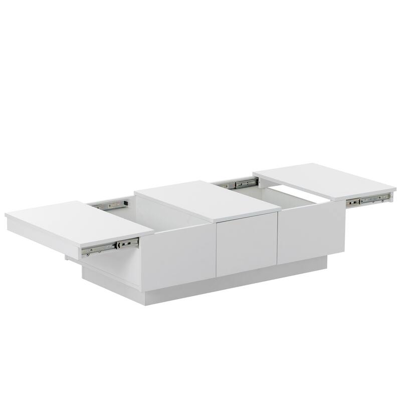 Multifunctional Extendable Coffee Table - 2 Hidden Storage Compartment