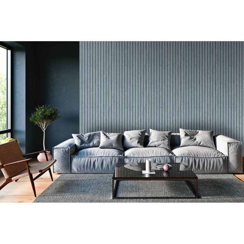 Belgravia Decor Panacea Blue Wood Wallpaper