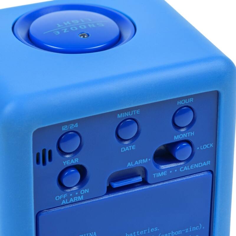 Equity by La Crosse Blue Soft Cube LCD Alarm Clock with Smart Light