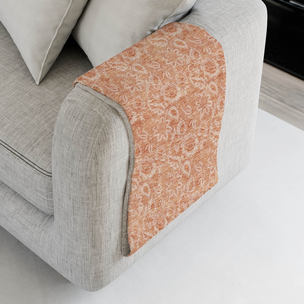 Premium Machine Washable Floral Sherpa Throw Blanket