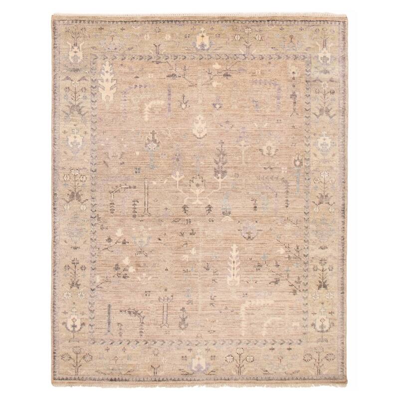 ECARPETGALLERY Hand-knotted Jules Serapi Taupe Wool Rug - 7'10 x 9'10 - Taupe - 7'10 x 9'10