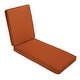 preview thumbnail 15 of 16, Outdoor 25-inch Chaise Lounge Cushion with Sunbrella Fabric - 25" Canvas Rust