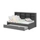 preview thumbnail 7 of 7, Twin Bookcase Daybed in Dark Grey with optional Trundle or Drawers