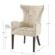preview thumbnail 9 of 7, Madison Park Angelica Tan Arm Dining Chair (Set of 2)