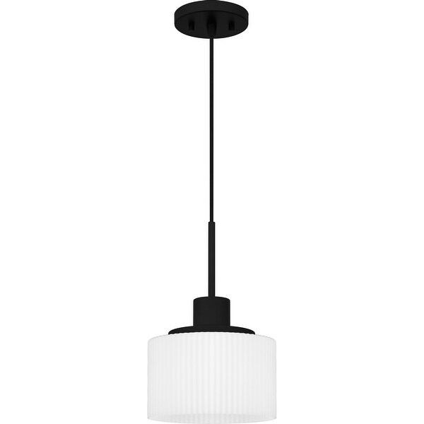 Matte black mini pendant light top