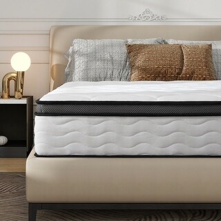 Queen Mattress, 10 Inch Queen Hybrid Mattress in a Box,Coils ...